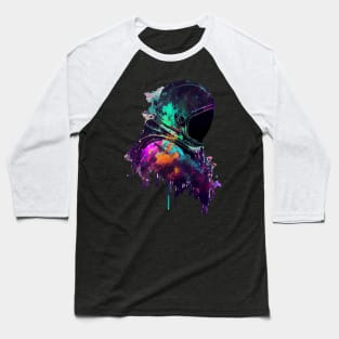 Outer Space Drippin Paint Art Fun Spaceman Baseball T-Shirt